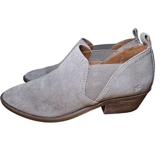 Lucky Brand Women's Fashion Fallon Boot Stonerock Oiled Suede Block Heel Size 8 - Picture 3 of 7